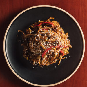 Wok de fideos con vegetales